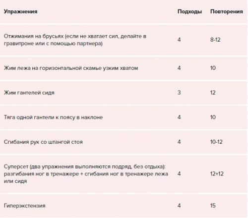 Какие упражнения лучше выполнять в рамках 3-дневной раздельной тренировки. Трехдневная фулбади-тренировка для новичков