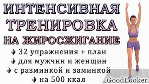 Упражнения для сжигания жира для мужчин. Интенсивная тренировка на жиросжигание на 500 ккал для мужчин и женщин (без повторов упражнений)