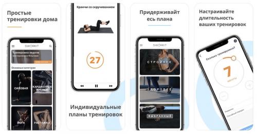 Как часто обновляется рейтинг лучших приложений для тренировок дома. №1. Sworkit – Новая жизнь без отговорок