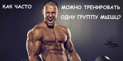 Как часто рекомендуется тренировать каждую группу мышц. Как часто можно тренировать одну группу мышц?
